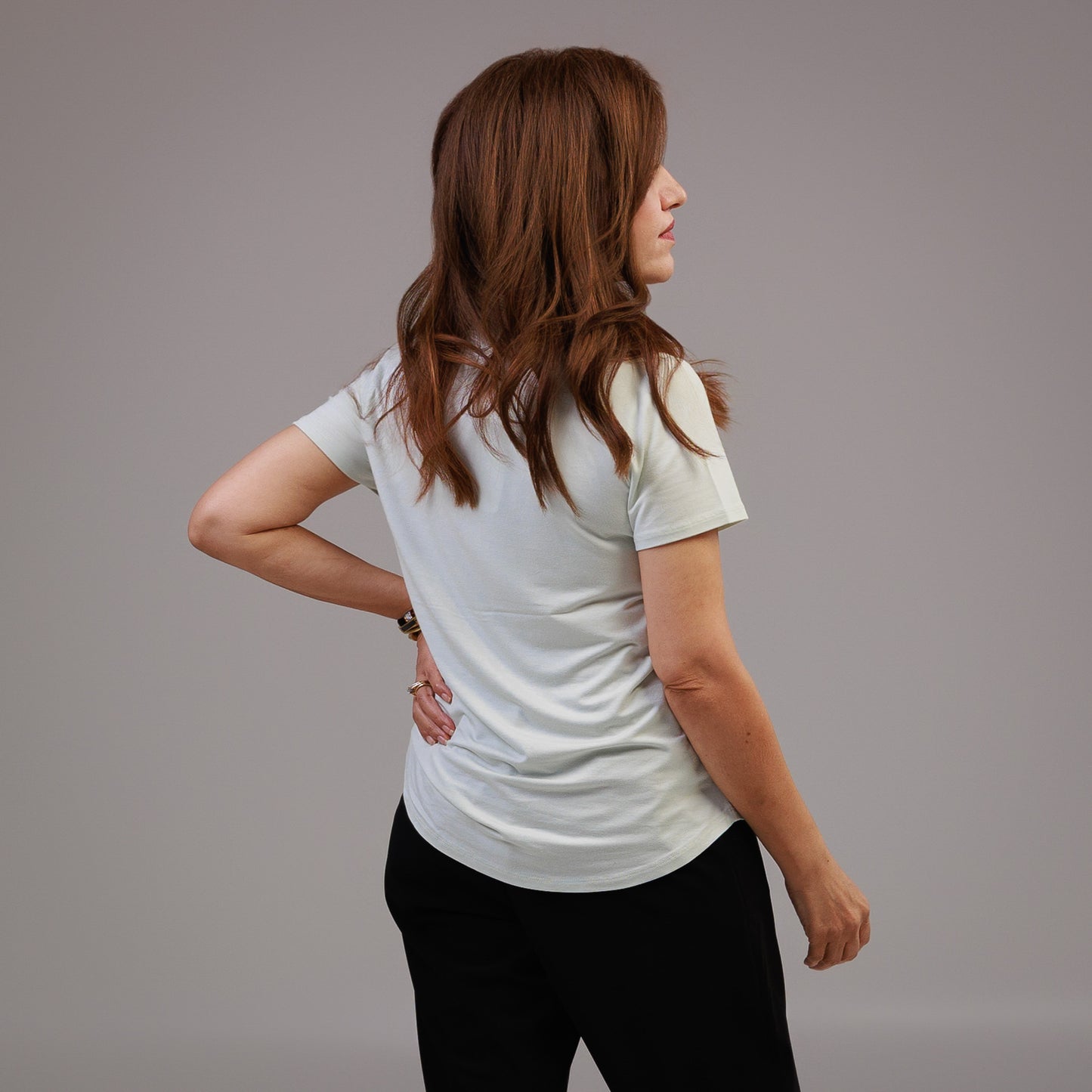 Short Sleeve Crew Neck T-shirt Frosted Mint