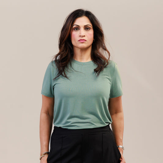 Short Sleeve Crew Neck T-shirt Desert Green