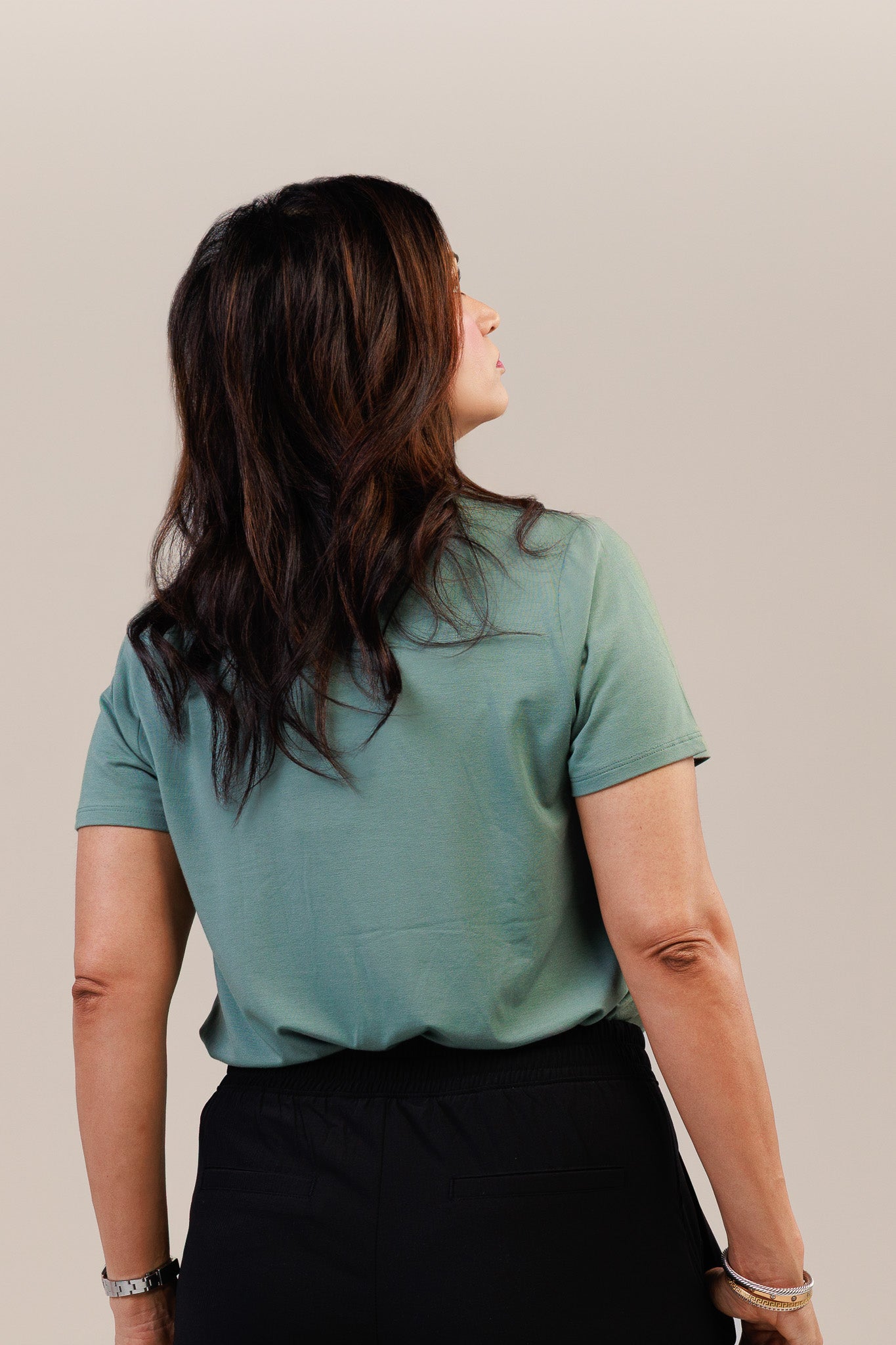 Short Sleeve Crew Neck T-shirt Desert Green