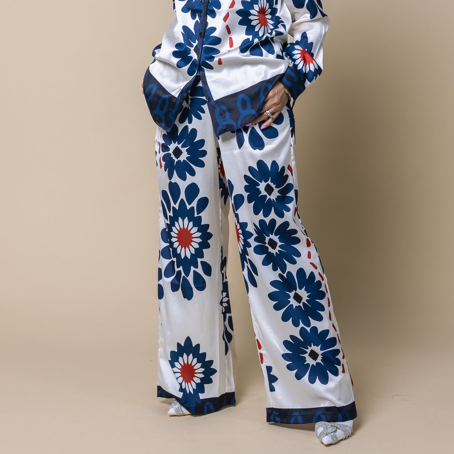 Floral Co-ord Wide Leg Pants