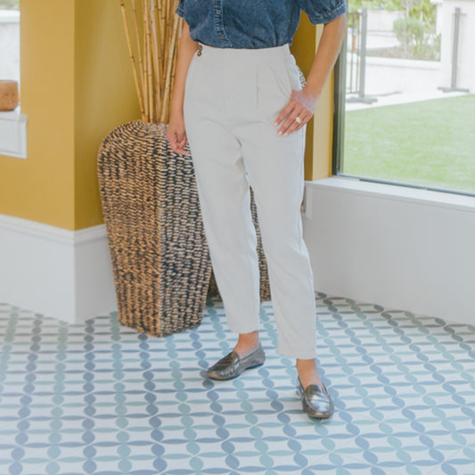 Textured Casual Pants Stone