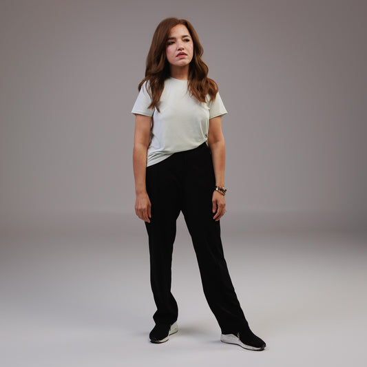 Light Weight Pull On Trousers Black