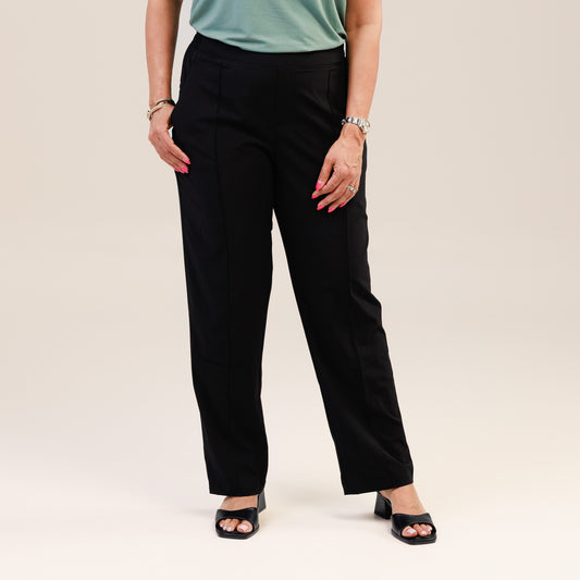 Light Weight Pull On Trousers Black