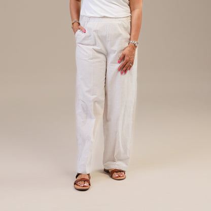 Cotton Pull On Pants Cream