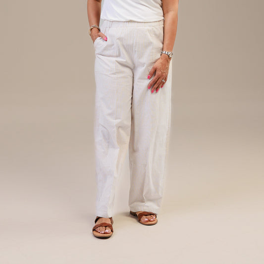 Cotton Pull On Pants Cream