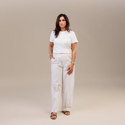 Cotton Pull On Pants Cream