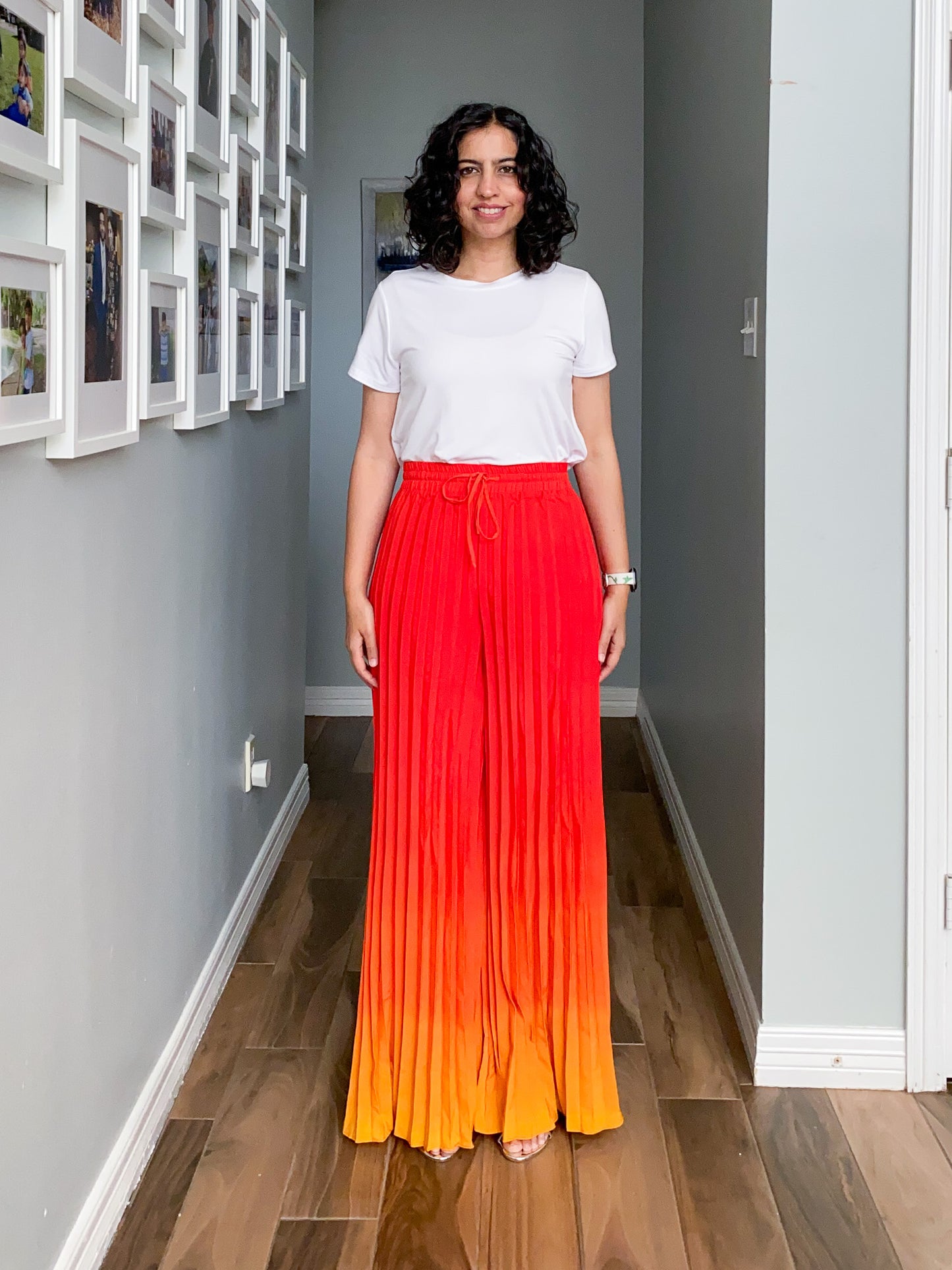 Pleated Sunset Ombre Pants